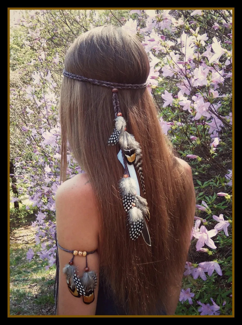 Gypsy Fashion Beautiful Boho Style Feather Headband Headdress Tribal Hair Feather Rope Headpieces Hippie Party