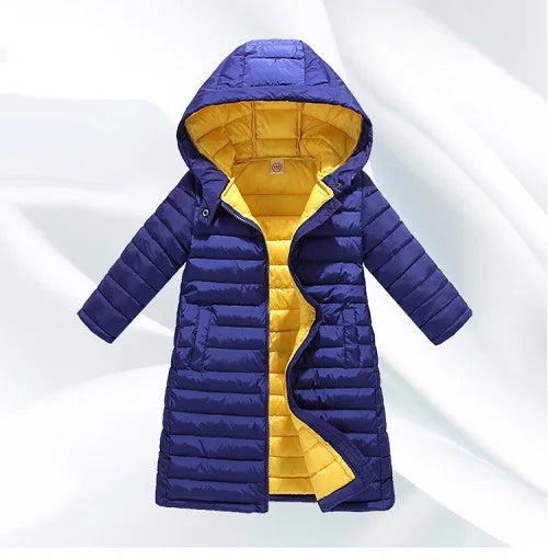 Autumn Winter Outerwear Jacket For Boys Girls Clothes Cotton-Padded Hooded Kids Coat Children Clothing Parkas Soft Thin Overall