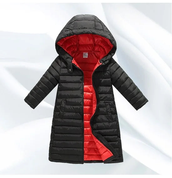 Autumn Winter Outerwear Jacket For Boys Girls Clothes Cotton-Padded Hooded Kids Coat Children Clothing Parkas Soft Thin Overall