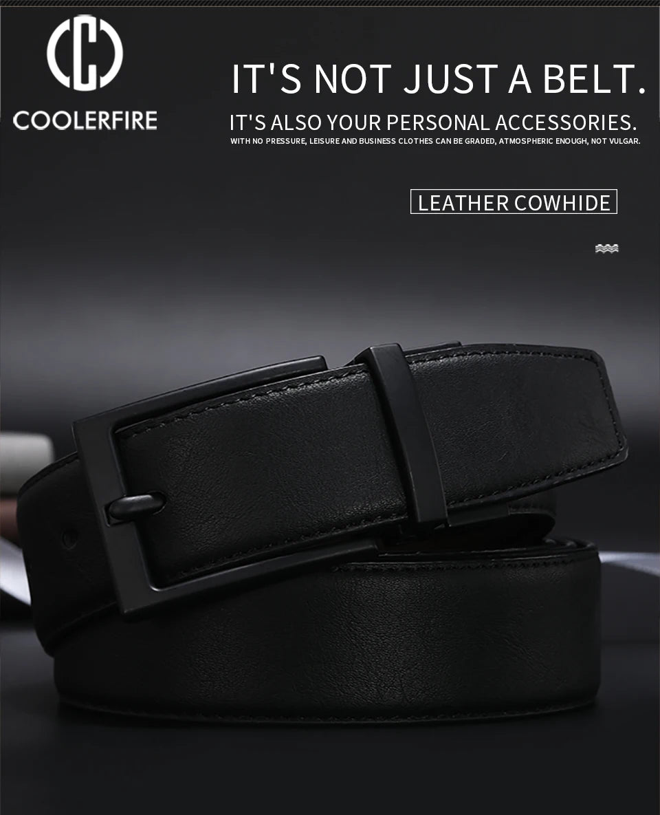 Men Belt Business Dress Belts for Men  Genuine Leather Belt Reversible Buckle Brown and Black Fashion Work Casual HQ111