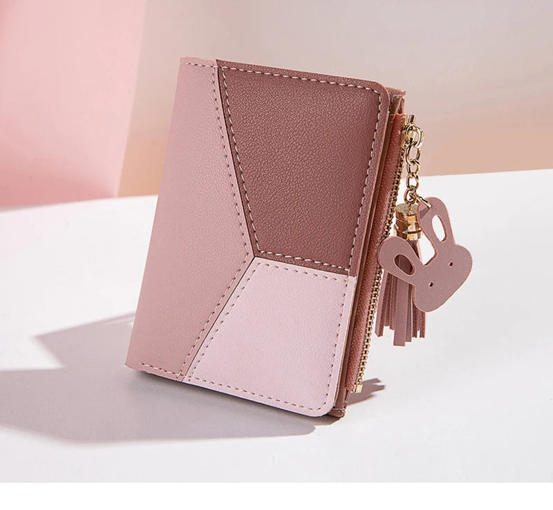 Women's Wallet PU Leather Women's Wallet Made of Leather Women Purses Card Holder Foldable Portable Lady Coin Purses