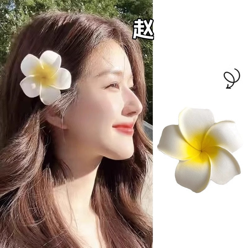Dai costume seaside vacation plumeria hairpin travel photo headdress flower side clip small fairy hairpin   (Available)