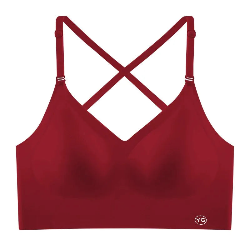 U-shaped beautiful back underwear for women with small chest gathered