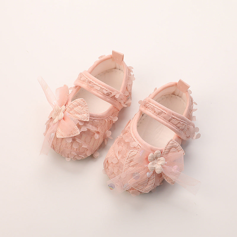 Baby Princess Shoes Non-slip Soft Bottom _ Pink  (Available)