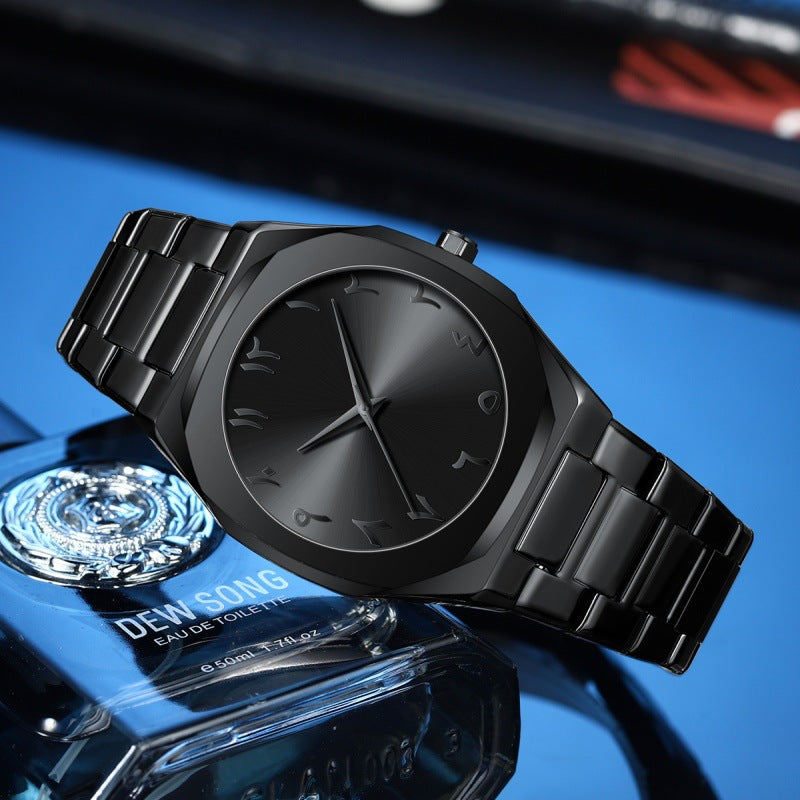 High-grade Alloy Arabic Dial Men's Waterproof Watch   (Available)