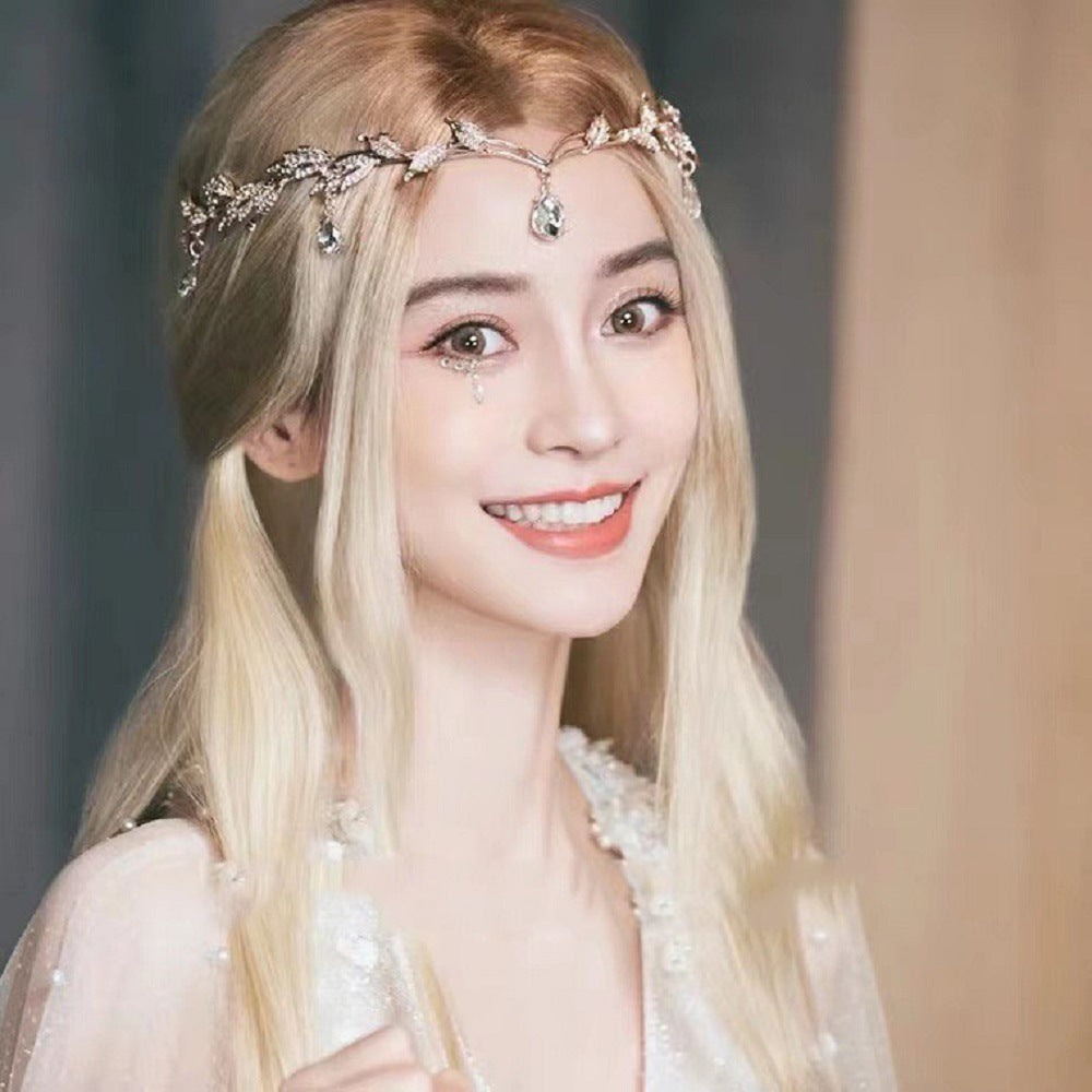 Exotic retro temperament tassel headdress female new rhinestone high-grade headband headband bridal crown hair accessories  (Available)