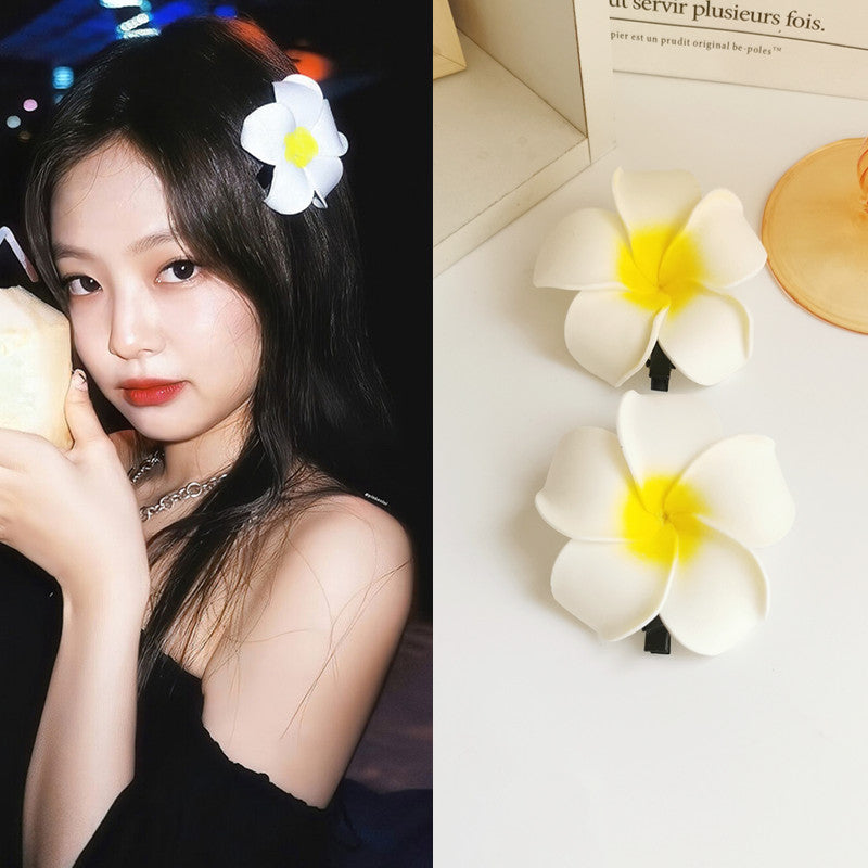 Dai costume seaside vacation plumeria hairpin travel photo headdress flower side clip small fairy hairpin   (Available)