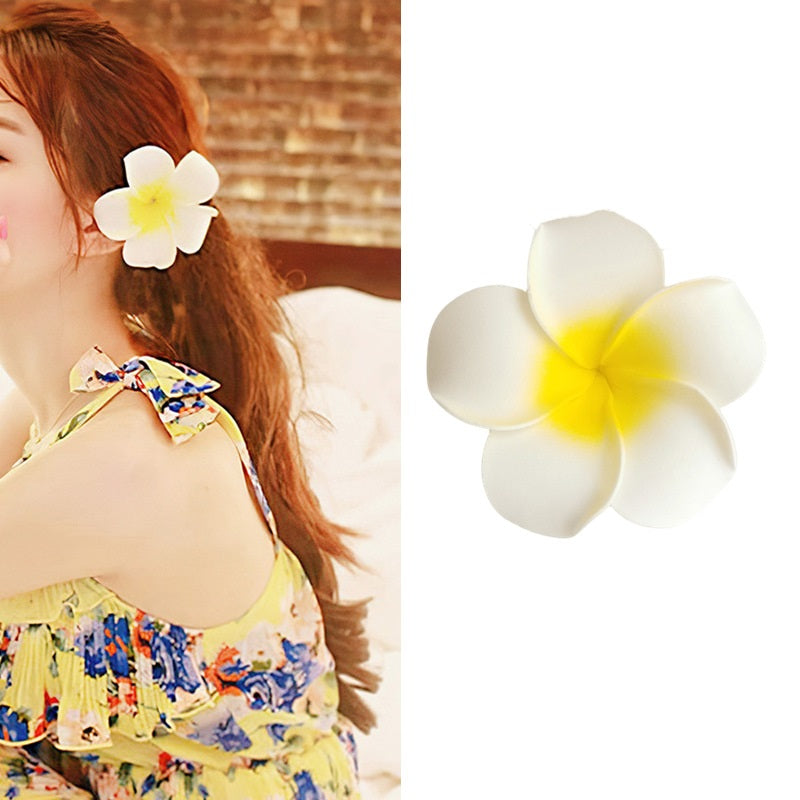 Dai costume seaside vacation plumeria hairpin travel photo headdress flower side clip small fairy hairpin   (Available)