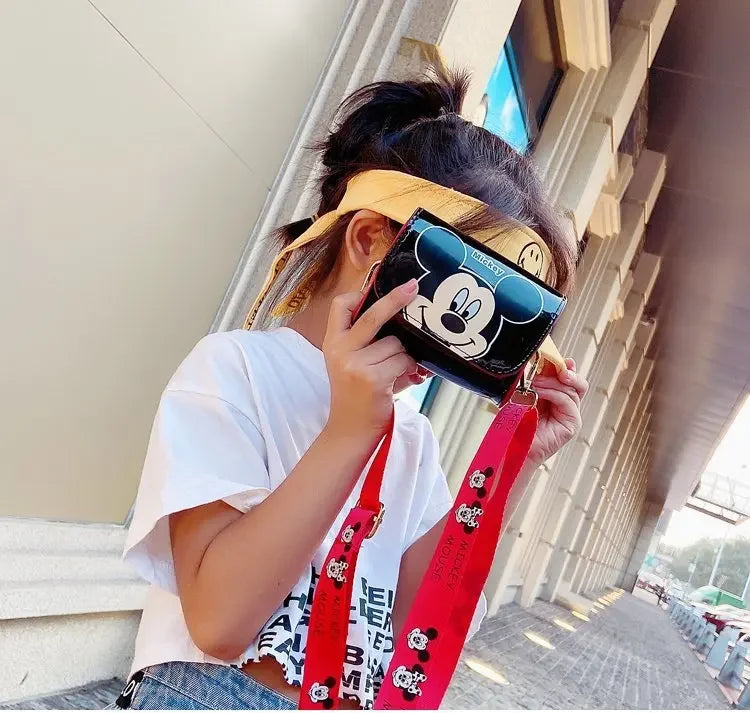 Cartoon Women's Bag Mickey Mouse Pictures Shoulder Bags Cute Girl Messenger Bag Coin Purse Fashion Anime Women Bags Gifts