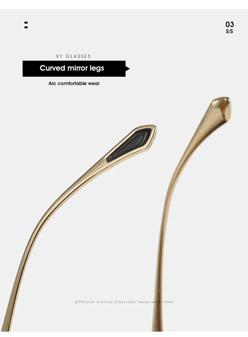 INS Popular Rimless Pilot Sunglasses Men Women Square Shades Retro Brand Female Sun Glasses Vintage Fashion Oculos De Sol UV400