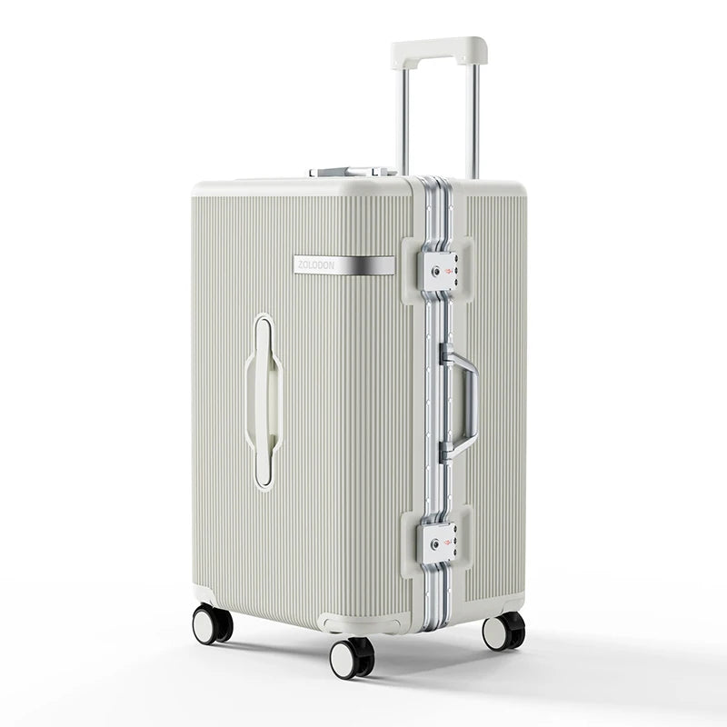 2026 New Luggage Aluminum Frame  ABS+PC 26/28 inch Large Size Travel Suitcases 20inch Cabin Bag Password Trolley Case