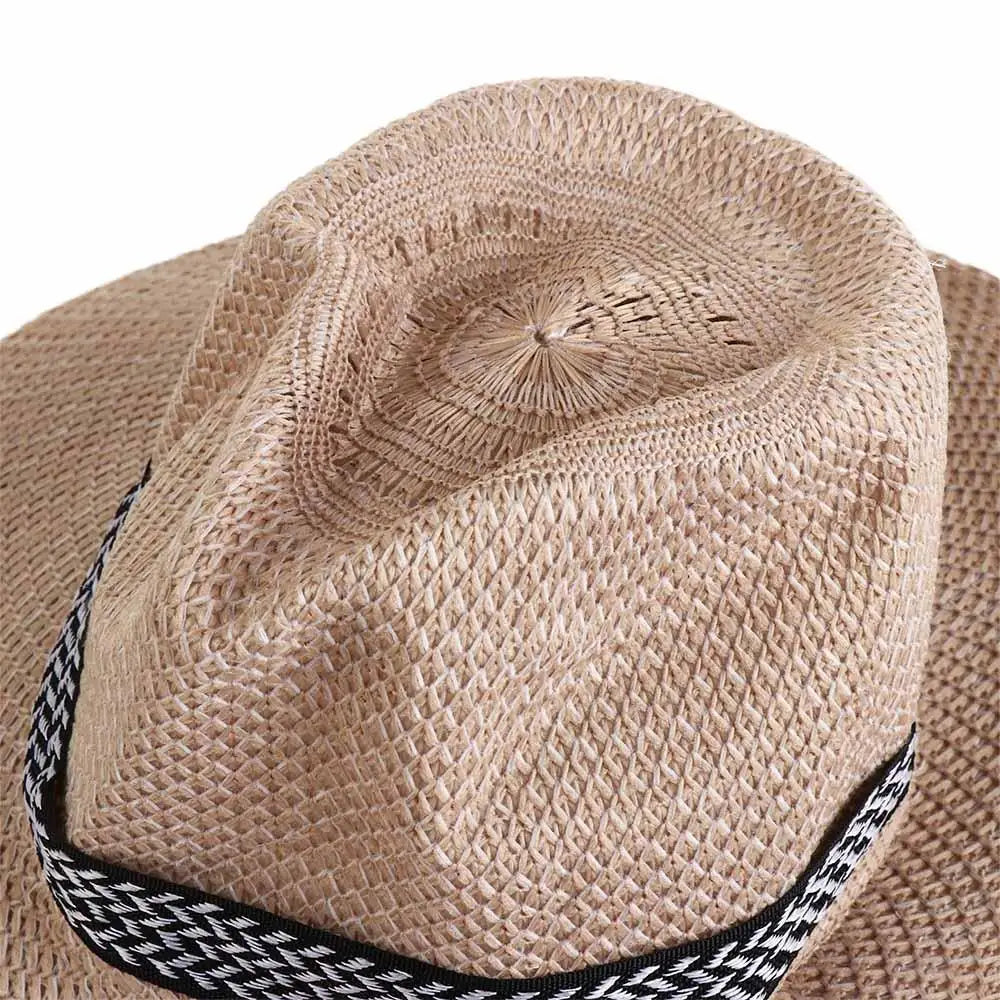 Fisherman Hat Cool Beach Dad Bowler Hat Bohemia Style Male Solid Color Panama Hat Old Man Sun Hat Middle-aged Men Straw Hat