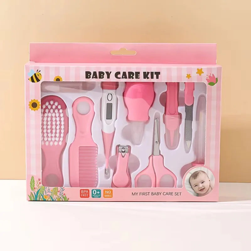 Newborn Grooming Set (Nail Clippers/Brush/Thermometer) for Infant