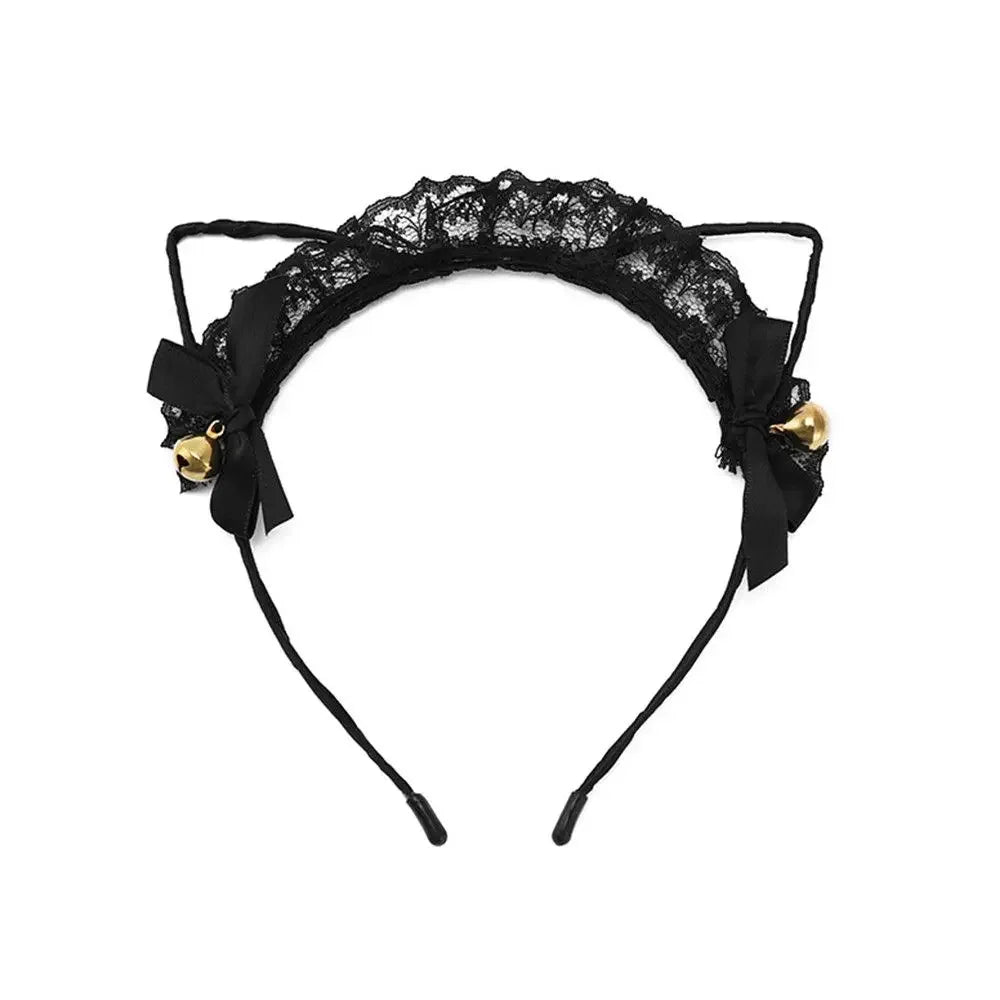 Cute Lace Cat Ears Headband Fancy Dress Hairband Women Girls Cosplay Headwear Masquerade Anime Costume Party