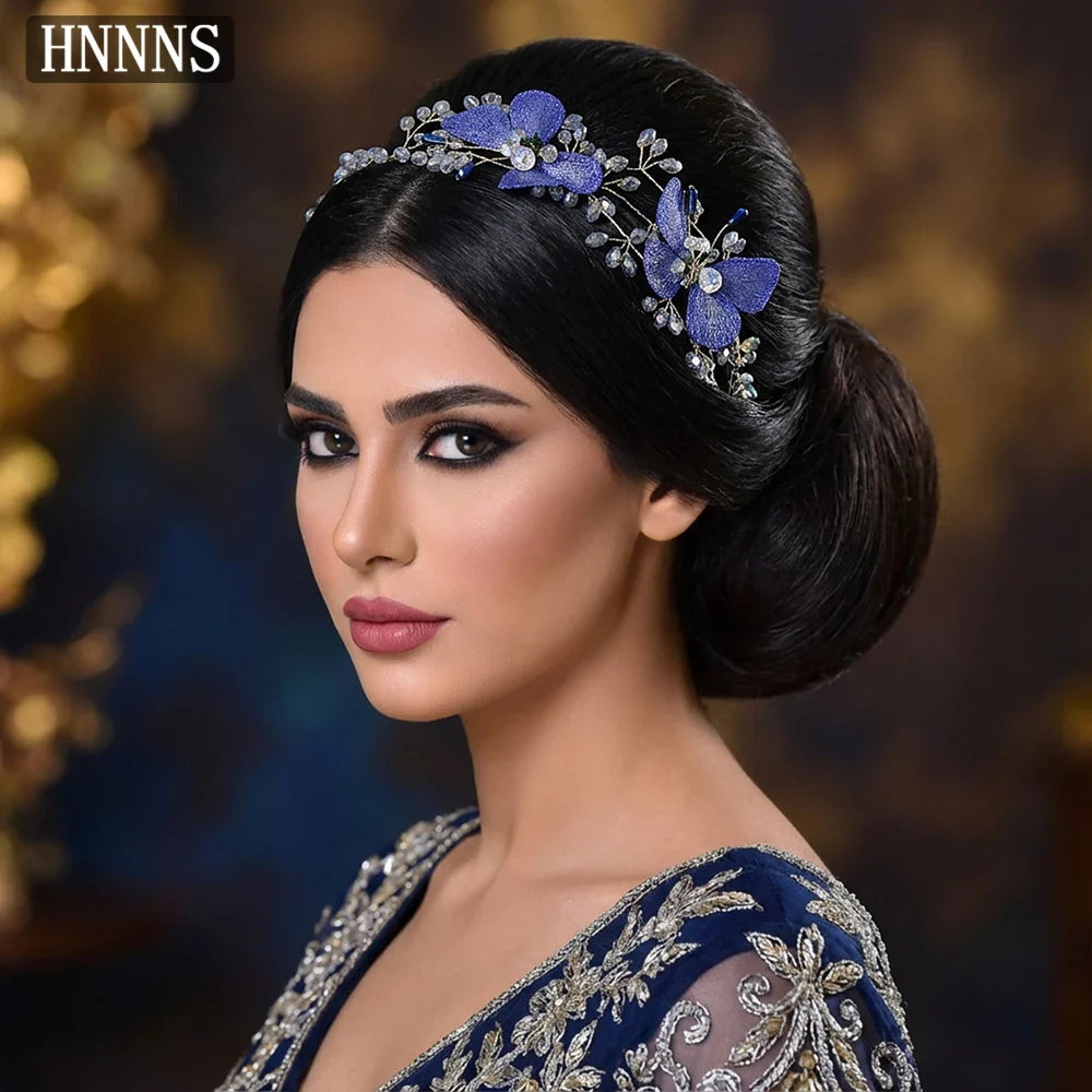 TOPQUEEN Elegant Fairy-Tale Inspired Wedding Hair Accessories Bridal Butterfly Headband Bohemian Women Party Headpiece