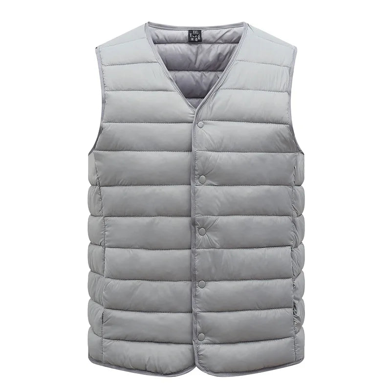 Men Fashion Sleeveless Jackets Autumn Winter Warm Windproof Waistcoat Mens Spring Casual Lightweight Vest Jackets
