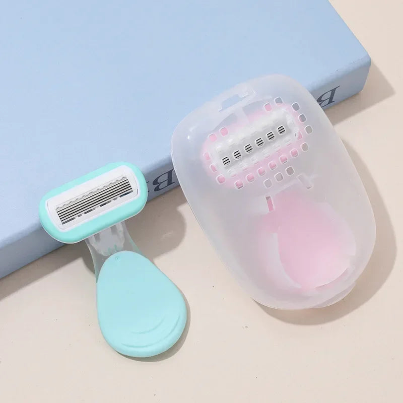 Safe Soap Head Shaver Colorful Shell Design for Summer Underarm Bikini Trimming Women's Private Area Hair Remover