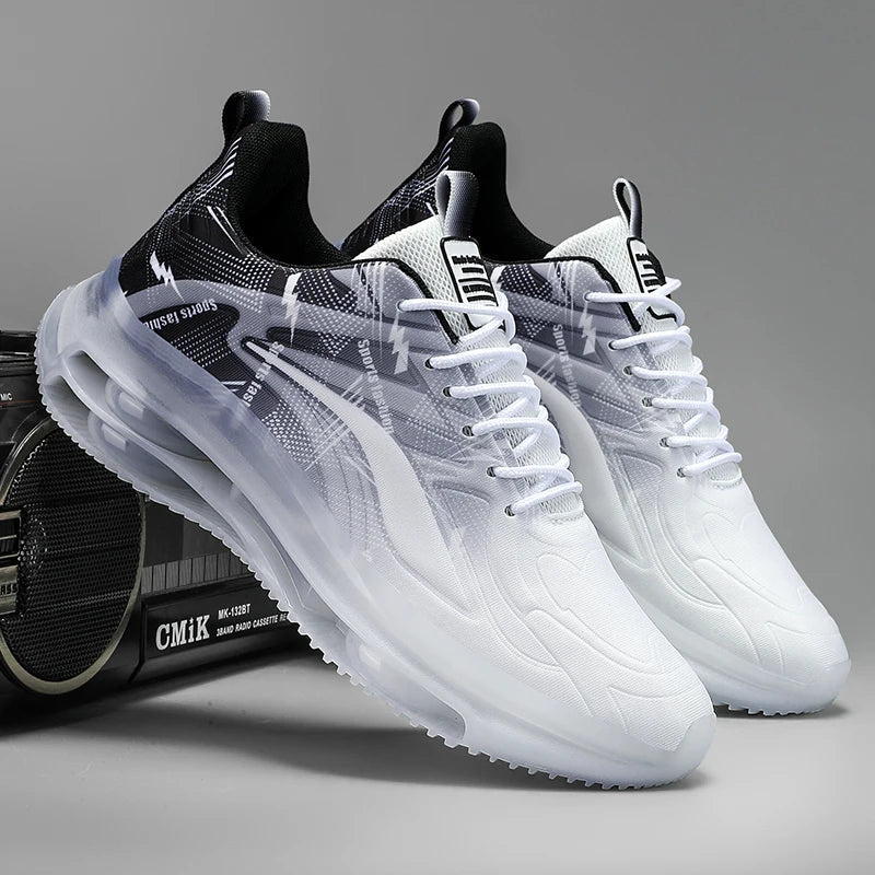 Men's Fashion Basketball Shoes with Air Cushions, Comfortable and Non-Slip, Breathable and Shock-Absorbing, Suitable for Men's Outdoor Activities (Available)