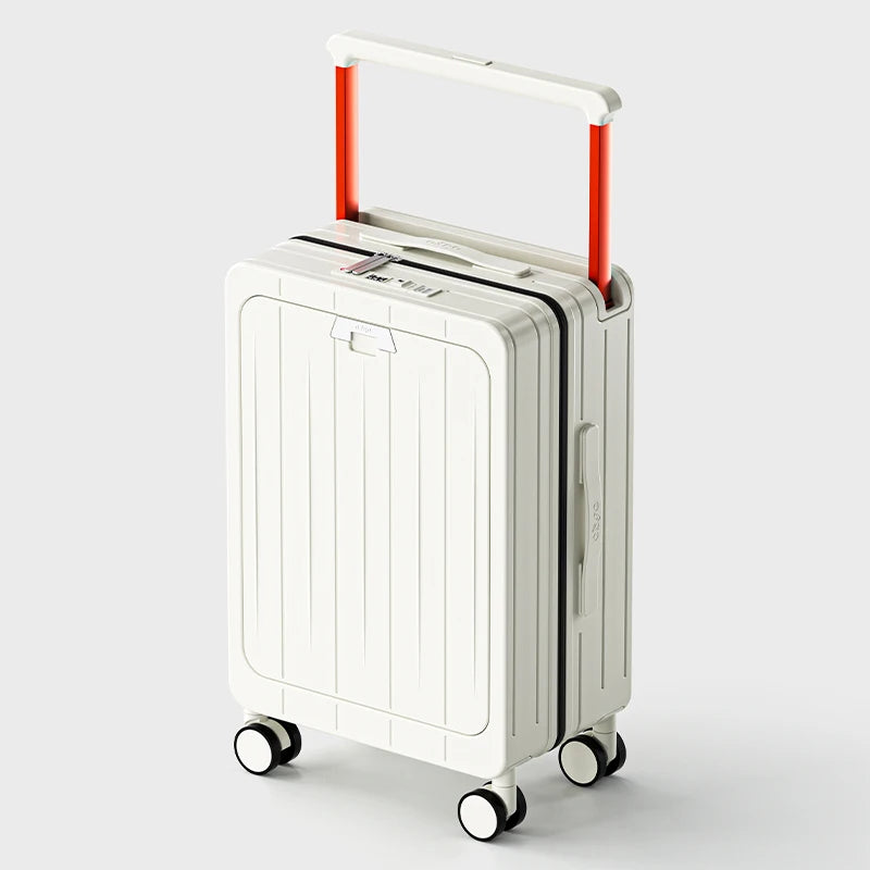 2025 New Luggage Carrier Reinforced Pc Front Open Suitcase 20 24-inch Business Trip Large Durable Carry-on Boarding