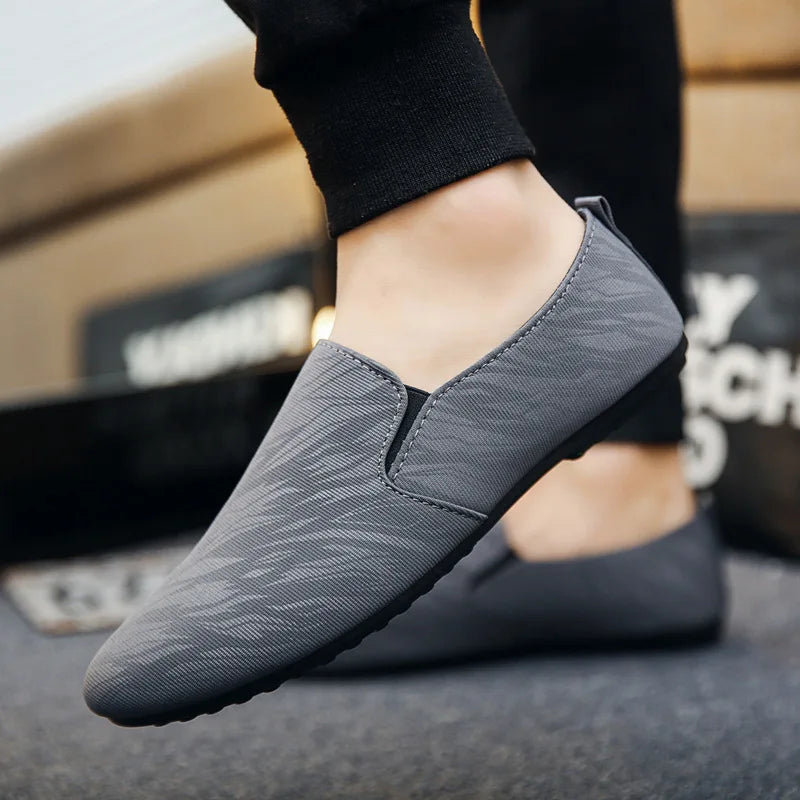 Shoes for Man New Men Fashionable Canvas Breathable Flat Bottomed Walking Shoes with Lightweight Sports Shoes Men's Sneakers (Available)