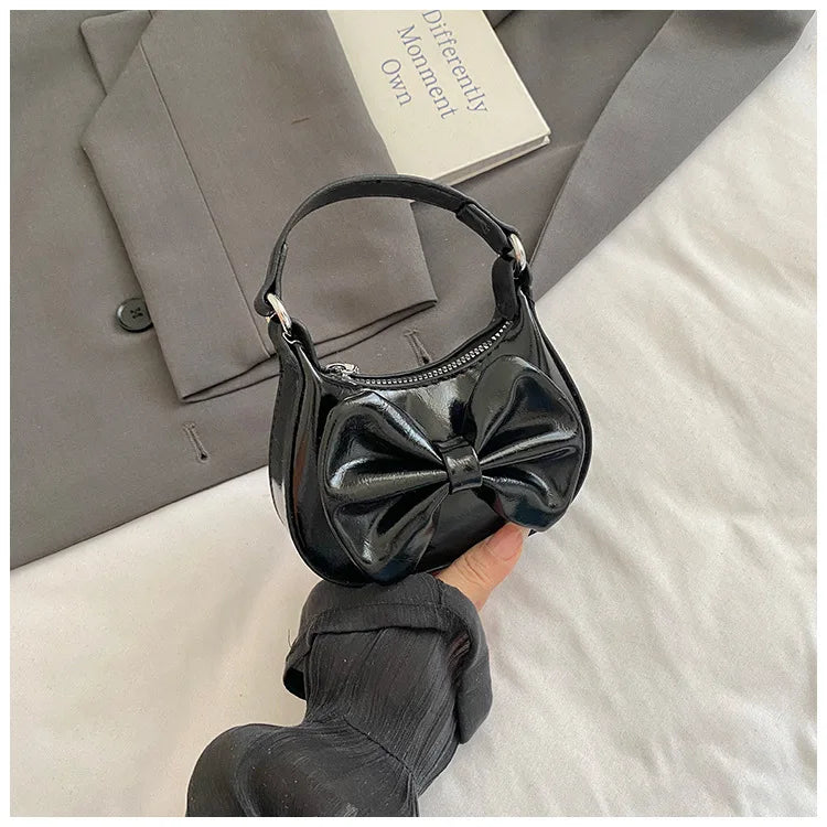 Kids Girls Cute Bowknot Handbag Fashion Crossbody Bag Detachable Strap Mini Shoulder Bag for Children Stylish Purse