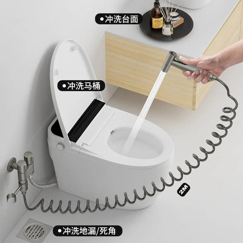 Handheld Toilet Bidet Faucet Sprayer Stainless Steel Bathroom Bidet Spraye Set Hand Sprayer Shower Head Self Cleaning No Punch