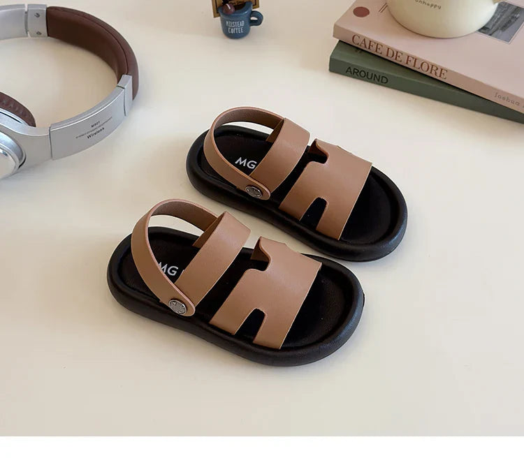 Fashion Spring Child Sandal Summer New Shoe Boy Girl Slippers Soft Bottom Non-slip Kid Shoes Baby Velcro Beach Sandal Slippers
