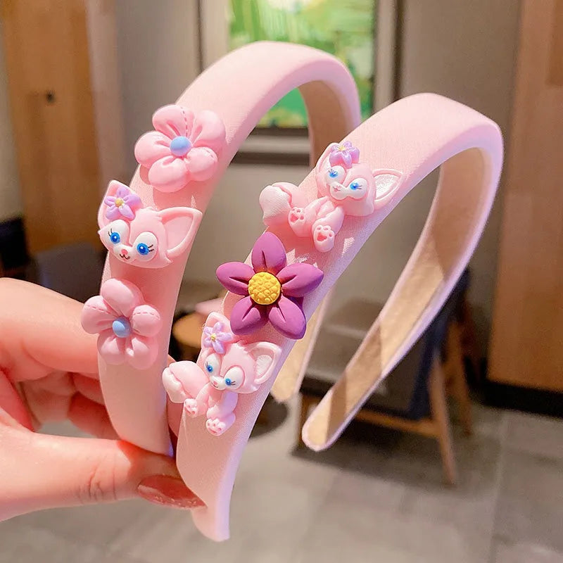 Disney Linabell Hair Hoops Sweet Three-dimensional Cartoon Pattern Hairband Girl Daily Party Wear Gift Hair Accessories