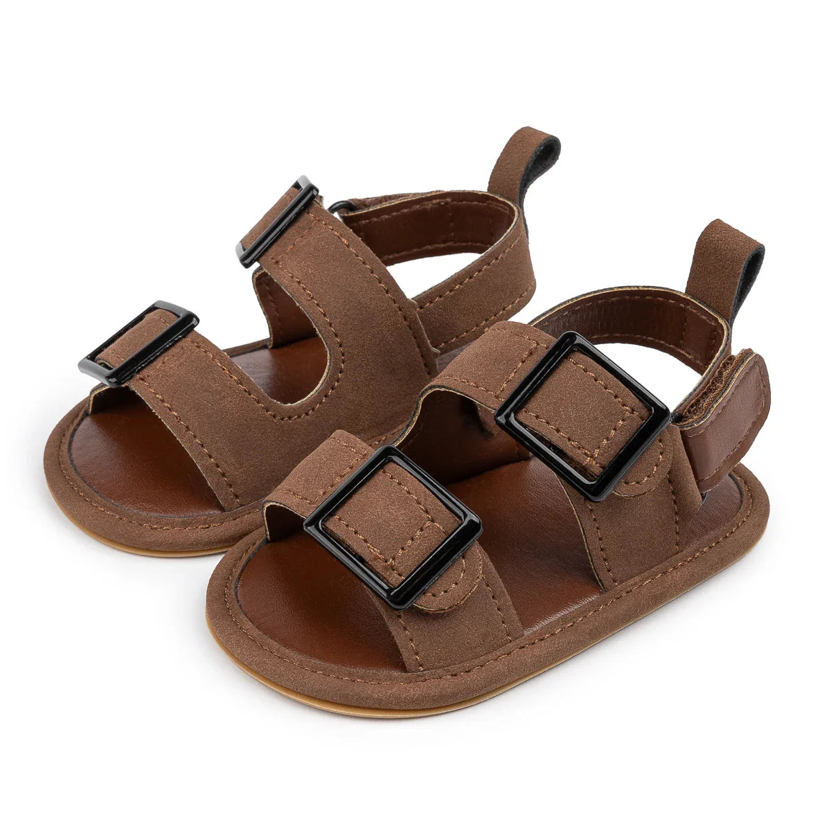 Casual Style Buckle Decoration Beach Baby Sandals Anti-slip Comfortable Soft-soled Baby First Walkers