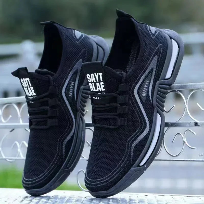 Men Shoes Slip on Fashion Sneakers Male Sport Running Shoes Breathable Gym Training Walking Tennis Shoes Non Slip Workout Flats (Available)