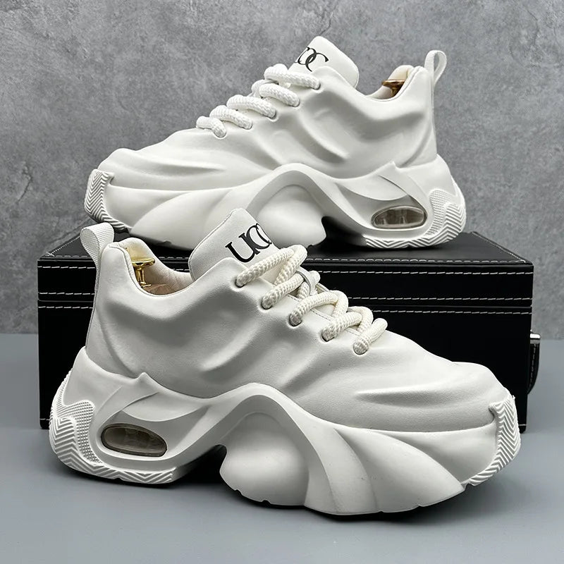 Men Shoes Designer Luxury Casual Sneakers Breathable Platform Shoes for Men Fashion Height Increasing Comfortable Non-slip Shoes (Available)