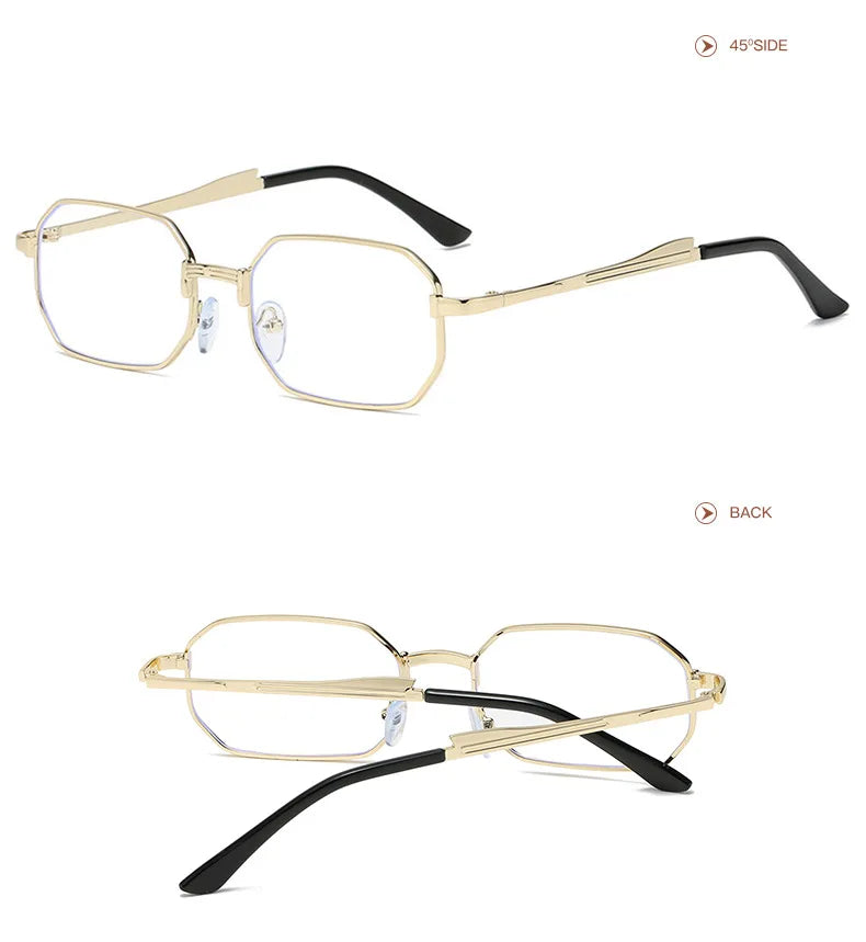 Narrow Sunglasses for Men Fashion Rectangle for Women Metal Luxury Brand Classic Sun Glasses