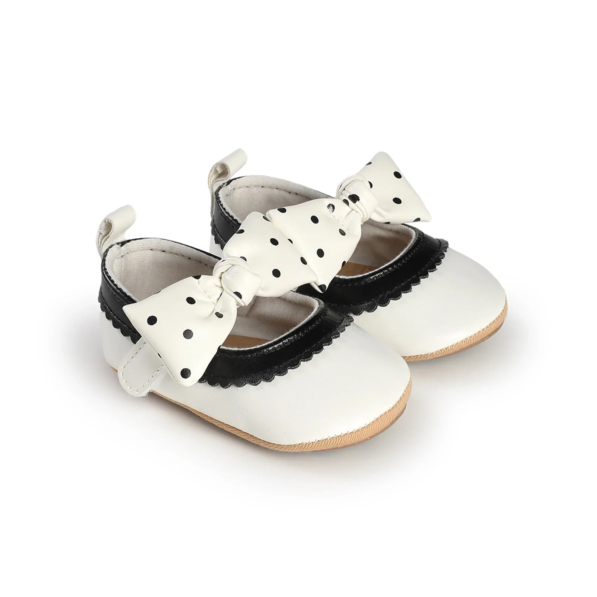 Lioraitiin Toddler Baby Girls Princess Shoes Soft Bow Non-slip Bottom First Walker Shoes Shoes