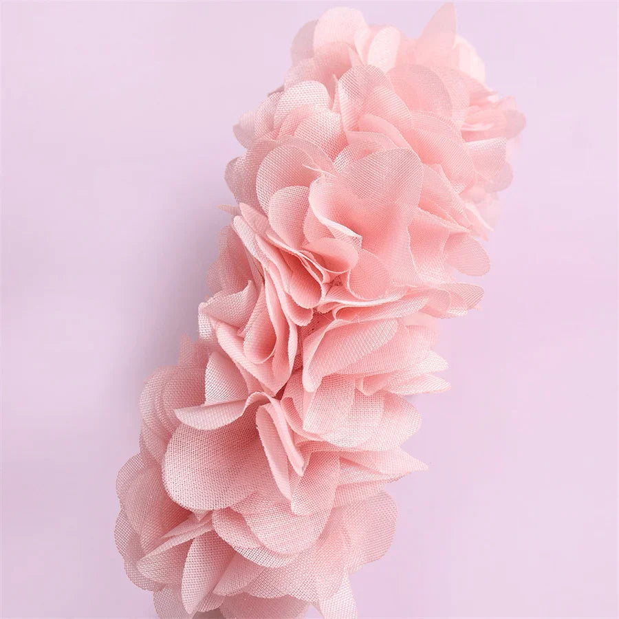 Advanced Handmade Flower Girls Headbands Cute Pearl Feather Wedding Crown Princess Dance Party Headwear Fashion Hoop Accessories