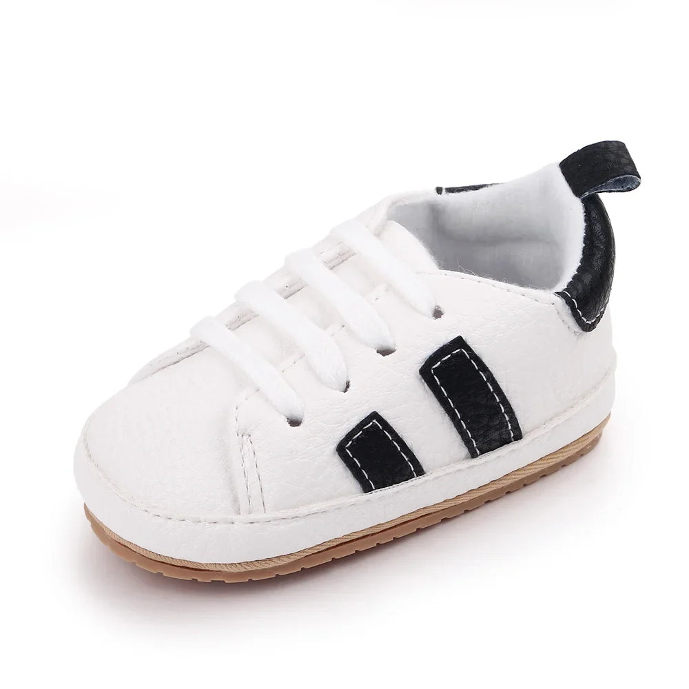 Baby Casual Shoes Non-slip Sole and PU for Toddler Boys and Girls Outdoor Walking Sneakers