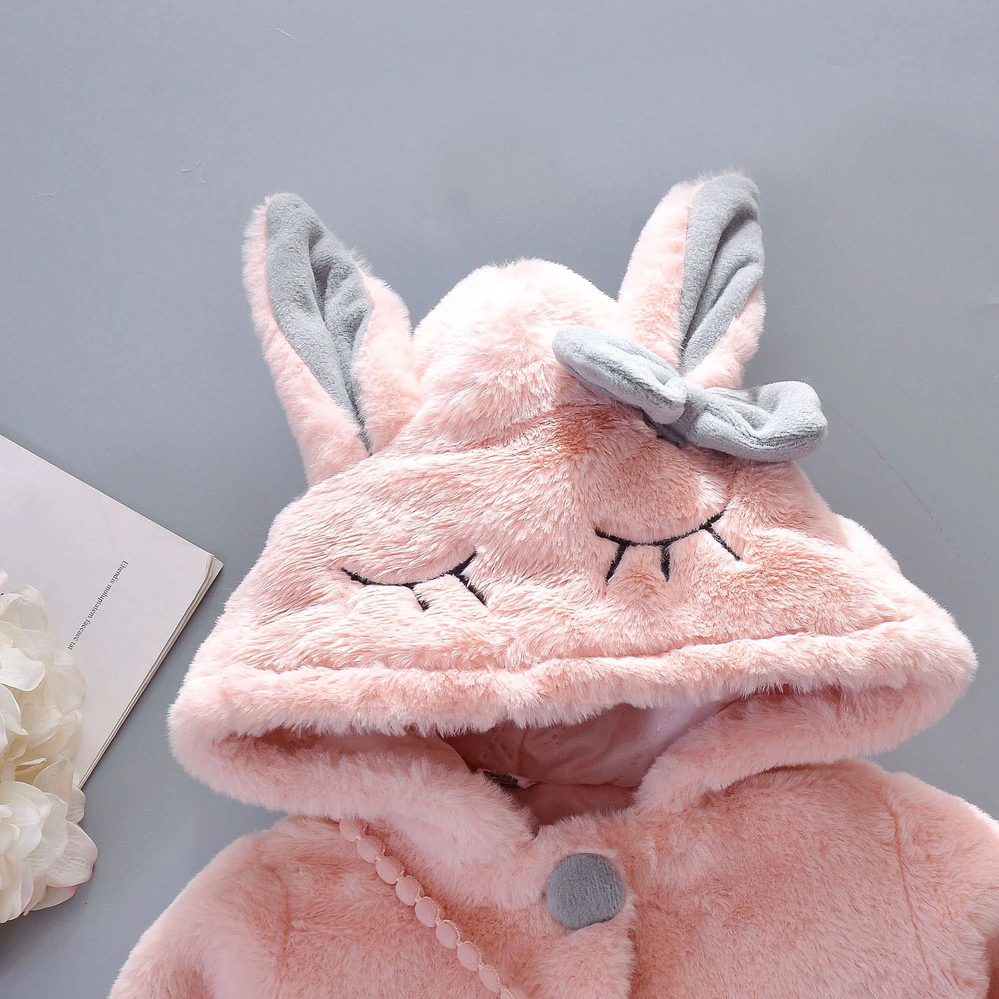 New Winter Coat Baby Girl Cold Protection Cute Hooded Coat With Free Bag For Kids (Available)