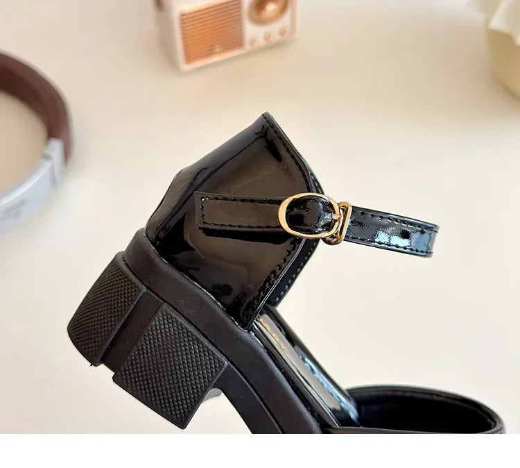 Children Leather Shoes for Girls New Fashion French Style Soft Anti-slippery Versatilel Chic Princess Mary Jane Shoe