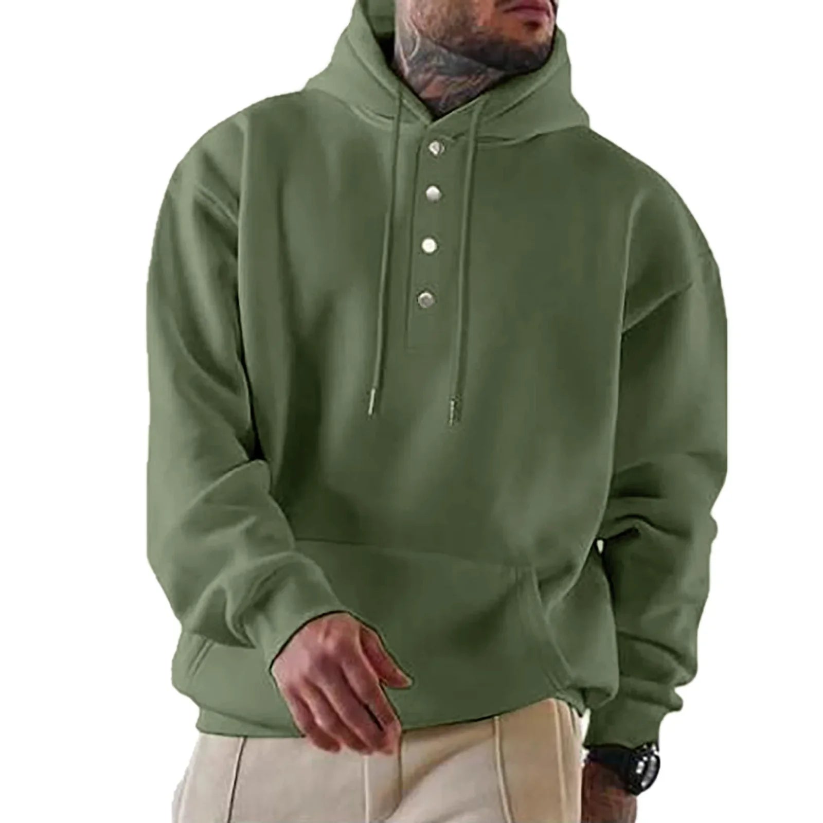 Loose Fit Long Sleeves Hoodie For Men Autumn Winter Casual Breathable Fashion Sweatirt  Men Streetwear Classic Pullover Design