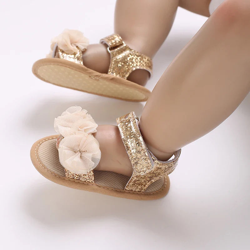 VALEN SINA 0-18M Newborn Baby Girls Summer Shoes Sandals First Walkers Newborn Shoes Casual Soft Sole Sandals Toddler Shoes (Available)