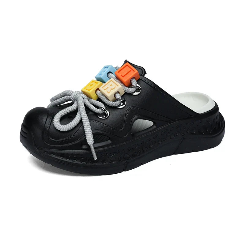Summer Slippers for Men and Women, Non-Slip Toe-Toe Outdoor Thick-Soled Wear-Resistant Casual Beach Shoes Sandals