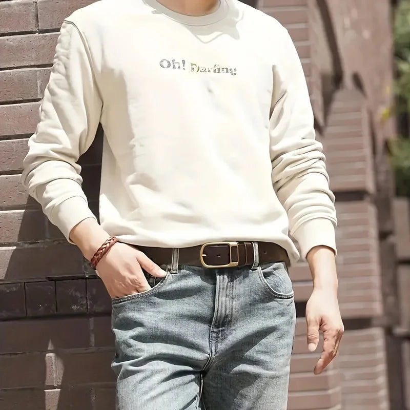 Men's Trendy Casual Belt For Men Coboy Style Belts Pin Buckle Belt Jeans Retro Belt Business Casual Belt