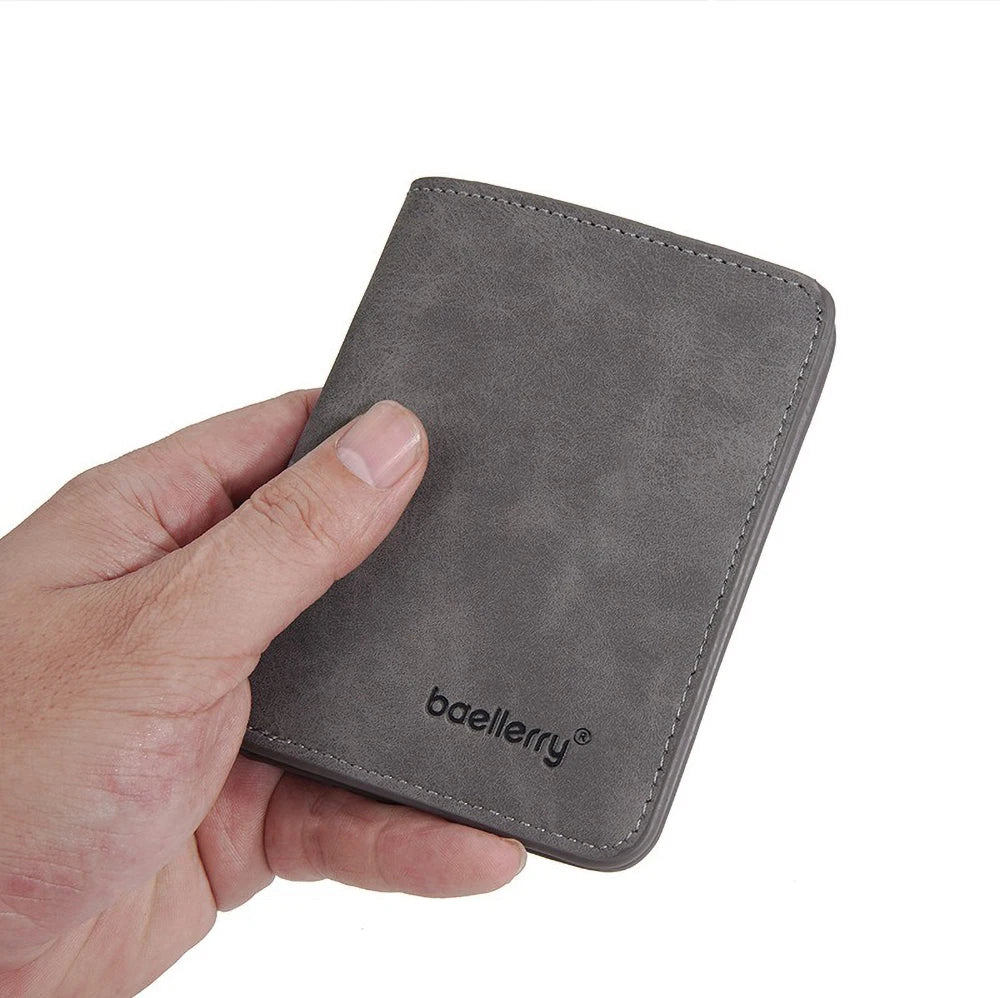 Baellerry Wallet for Men PU Leather Front Pocket Minimalist Money Clip Travel Essentials