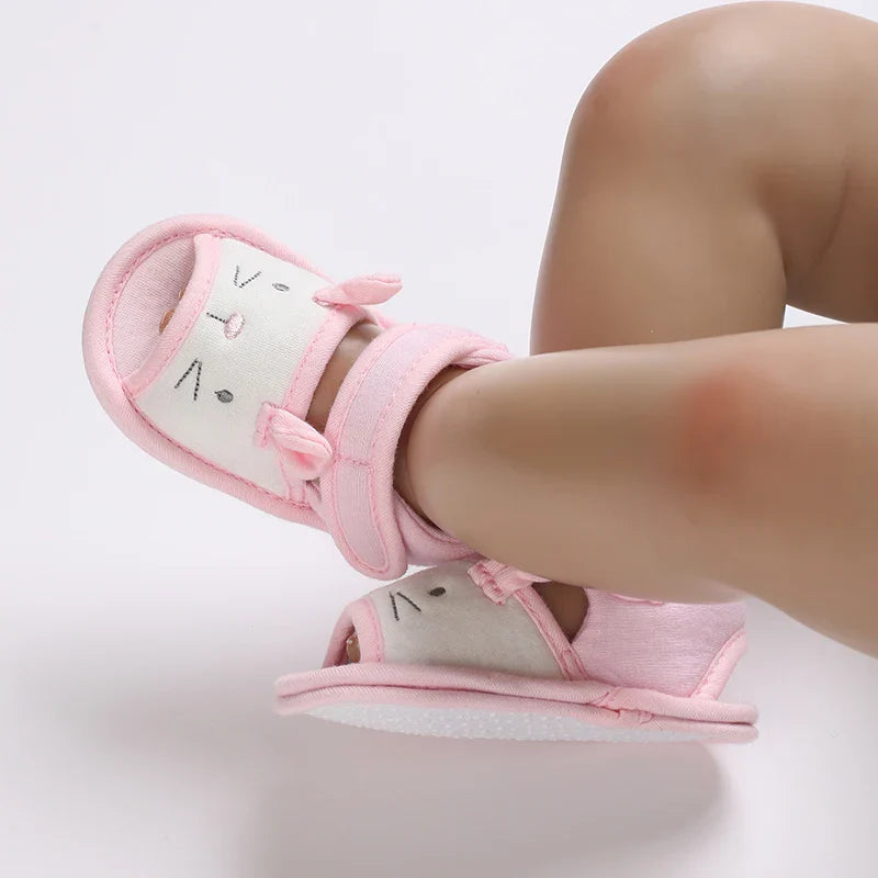 VALEN SINA 0-18M Newborn Baby Girls Summer Shoes Sandals First Walkers Newborn Shoes Casual Soft Sole Sandals Toddler Shoes (Available)