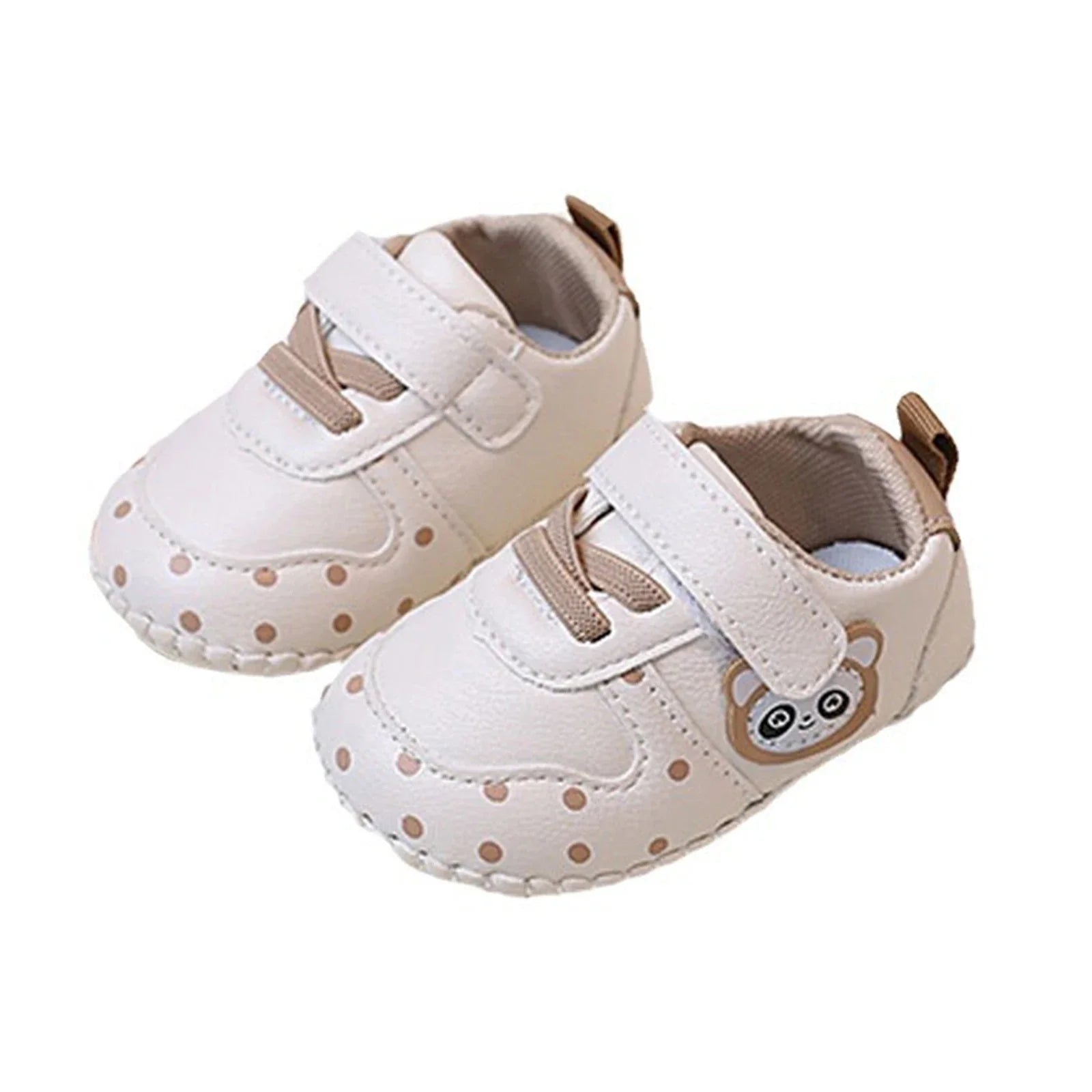 Baby Girls Synthetic Leather Flat Shoes Spring Autumn Anti-Slip Sole Cartoon Infant Shoes