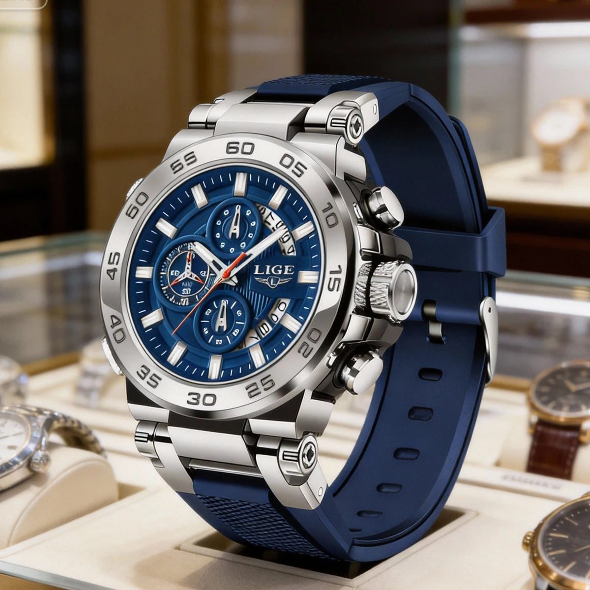 LIGE Mens Sport Watches Luxury Watch Men Date Waterproof Luminous Fashion Quartz Watches for Men Wristwatch reloj hombre