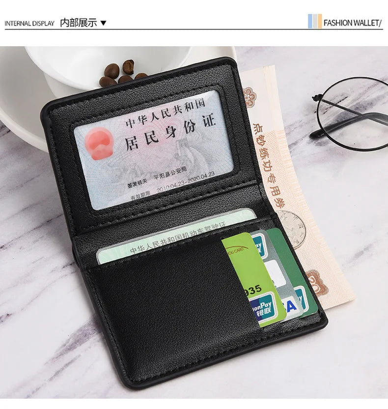 Men's Wallet Short Wallet Card Holder Fashion Thin Multi Card Business Soft Leather Wallet for Men Bolsa Feminina Coin Purse