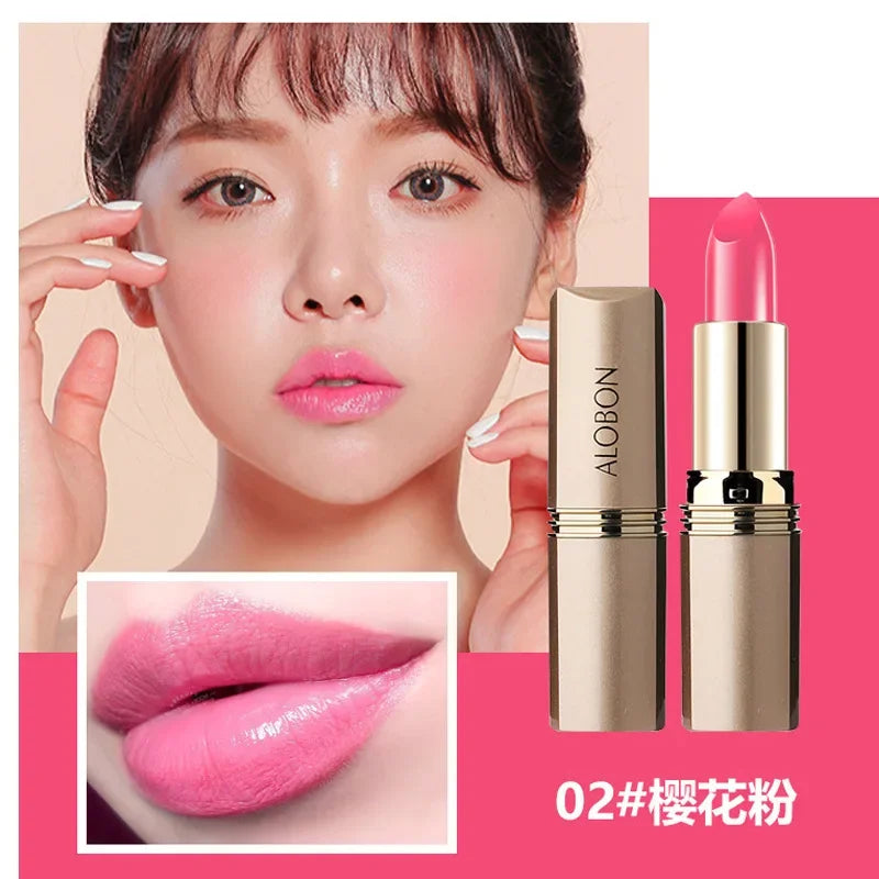 Pink Lipstick Waterproof Matte 24 Hours Long Lasting Non-Stick Cup Red Rose Lip Tint Velvet Cosmetic Women Make Up