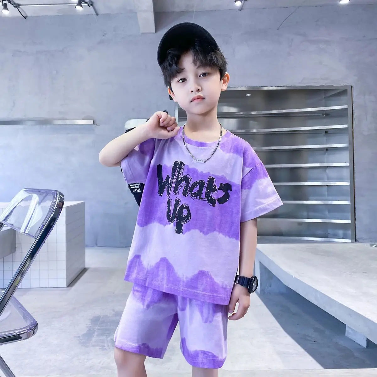 Teenage Boy Set kid clothing Suit Cotton Summer Outing Clothes Top Shorts 2PCS Clothing for Children's