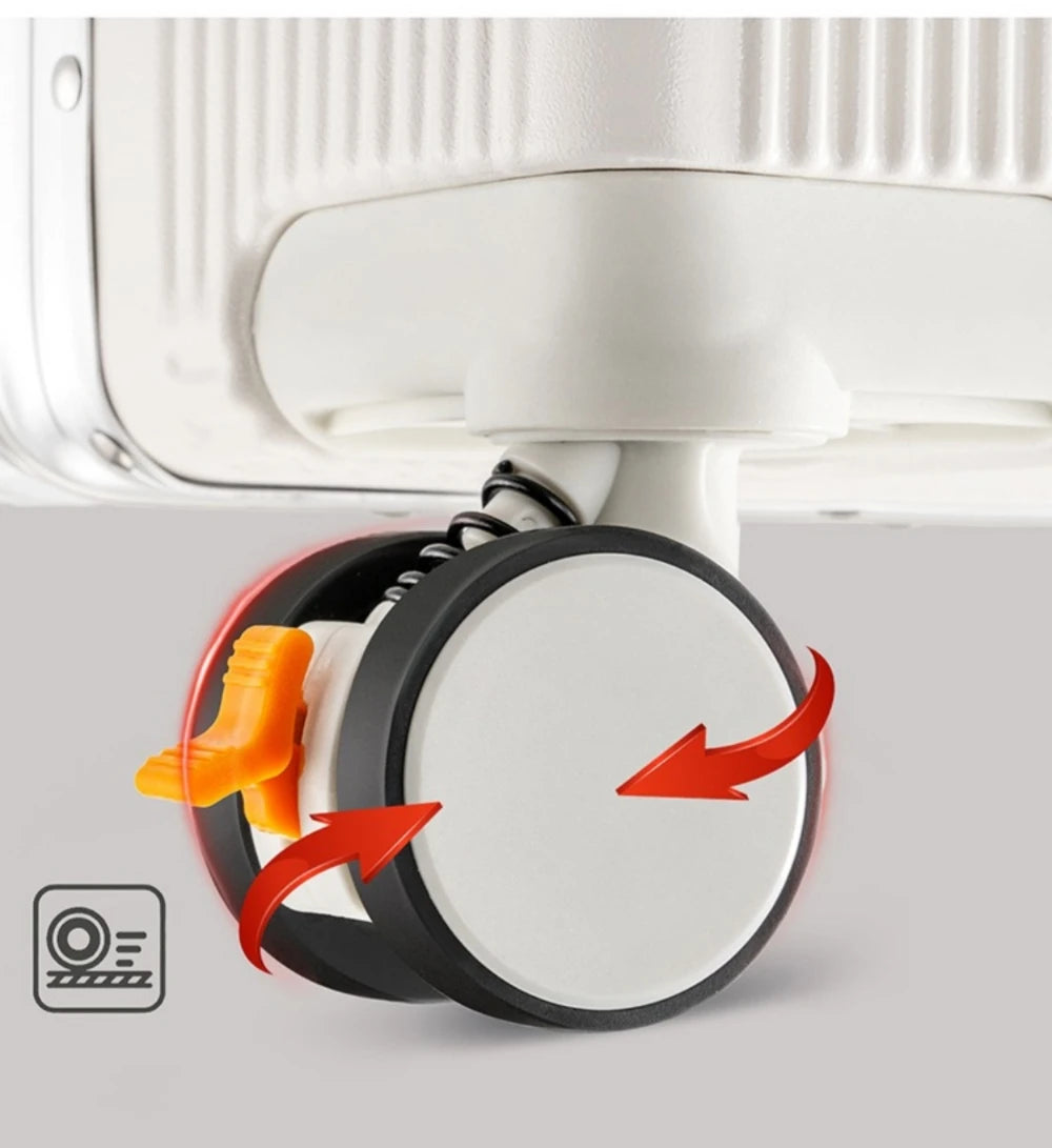 16"/20" Suitcase Carry-on Boarding for Women Travel Trolley Case with Aluminum Frame Password Lock Rolling Luggage 22/24/26/28"