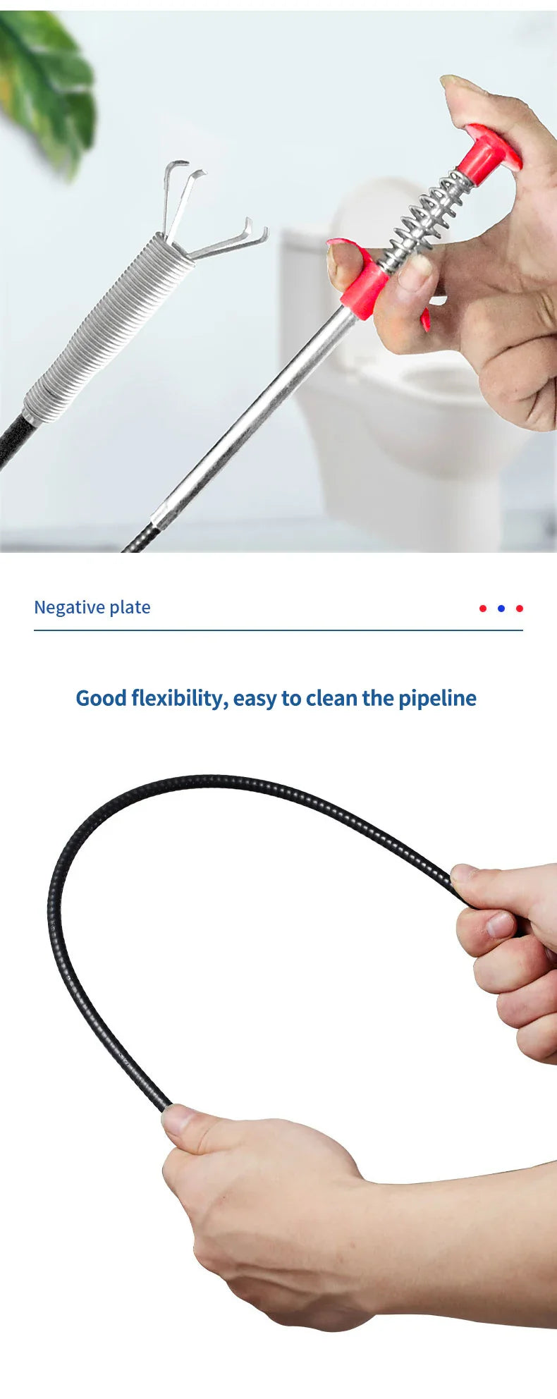 Plumbing Four-claw Hook Dredger Sewer Toilet Tool Manual Toilet Grab Hair Cleaning Clogging Household